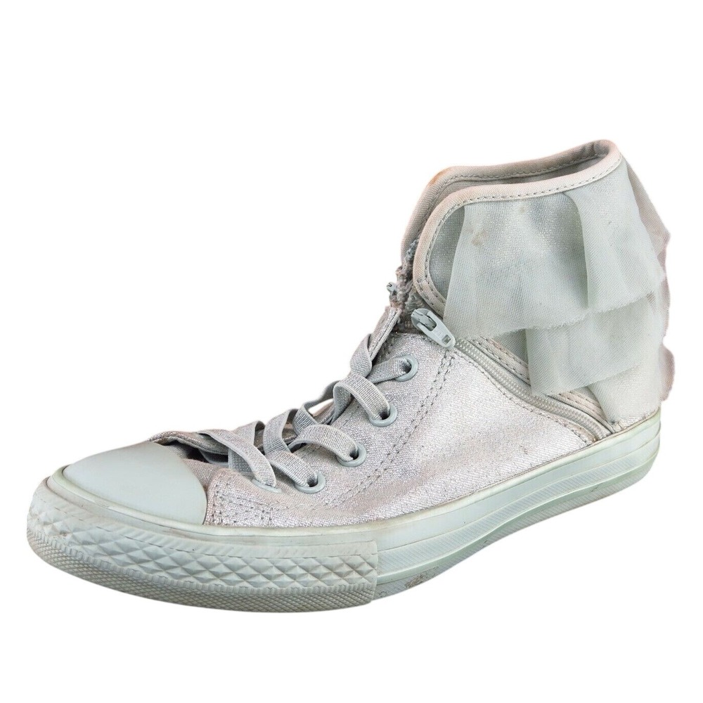 Converse all Star Youth Girls‎ Shoes Size 4 M Green High Top Fabric